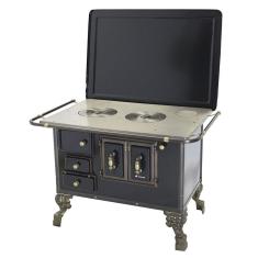 Fogão A Lenha Barroco Venâncio Com Tampa 03 Preto 3bdtpr