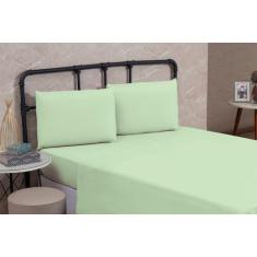 Kit Jogo de Cama Queen Linha GOLD Percal 200 Fios 04 Peças Lençol Cama