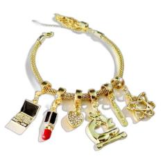 Pulseira Batom Computador Química Folheado A Ouro 18k - Milena Folhead