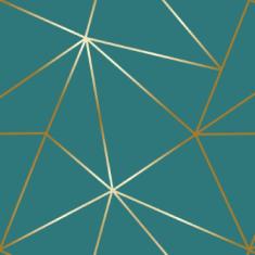 Papel De Parede Zara Verde Fio Gold Auto Colante 3M