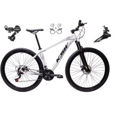 Bicicleta Aro 29 Ksw Xlt Alumínio 24v Câmbios Shimano Tz Freios a Disco Hidráulicos Garfo Suspensão-Unissex