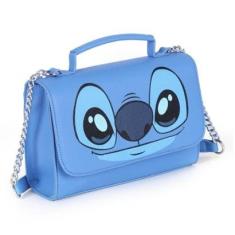 Bolsa Transversal Couro Eco Oficial STITCH DISNEY - Luxcel-Unissex