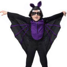 Fantasia Halloween Morcego infantil Menino Morceguinho Asas
