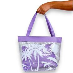 Bolsa de Praia Transparente Com Necessaire Impermeável Verão - WAVE, L