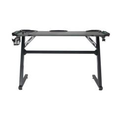 Mesa Gamer LED Pelegrin PEL-004P Preta Metal e MDF