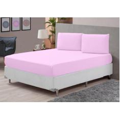 Jogo De Lençol Cama Casal 3 Peças Cama Box Charmoso Todas As Cores - G