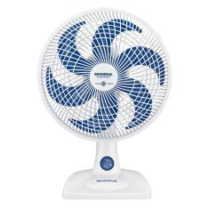 Ventilador De Mesa Mondial Super Power 6 Pás 60W 30cm Branco E Azul Escuro VSP-30-W