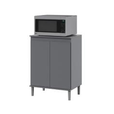 Balcão de Cozinha Multiuso 2 portas Itália Grafite EJ Móveis