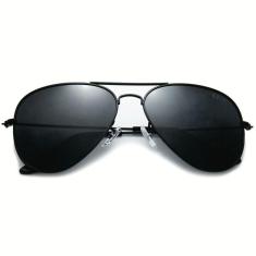 Óculos De Sol Aviador Preto M-Com Lente Cinza