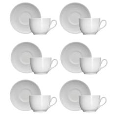 Conjunto de Xícaras para Chá Germer Chevron em Porcelana 240 ml – 6 Peças