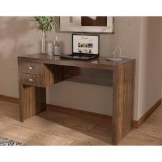 Mesa de Computador ME-4123 c/ 2 Gavetas Nogal - Tecno Mobili
