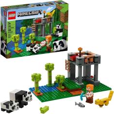 Brinquedo de construção LEGO Minecraft Panda Nursery 21158, presente para fãs, 2020 (204 peças)