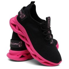 Tenis Feminino Moderno Esportivo Academia Caminhada Treino Leve Conforto-Feminino