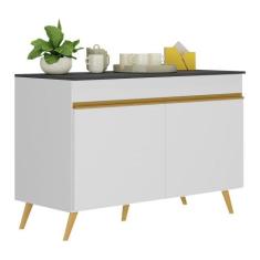 Balcão Cozinha Gabinete Pia 120cm 2 Portas Veneza Multimóveis V3738, B