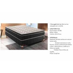 Cama Box Conjugado Solteiro: Colchão Molas Extrapedic Sublime Life Pillow Black (88x188x48) Paropas