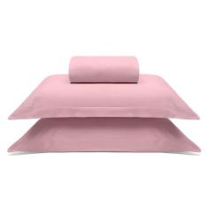 Jogo de Lençol Queen Algodão 3 peças Rolinho Malha Image Liso Buettner