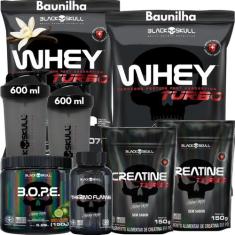 Kit 2x Whey Turbo + 2x Creatina 150g + Pré-Treino BOPE 150g + Thermo F