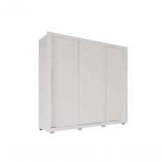 Guarda Roupa Casal Panamá 3 Portas de Bater 4 Gavetas MDP Branco