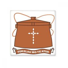 Decalque brilhante de azulejo de cerâmica com emblema nacional da Oceania Tokelau