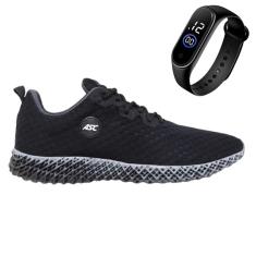 Tênis Esportivo Masculino para Caminhada Academia Correr Confortável Solado Macio 4D + Relógio-Masculino