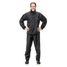 Capa De Chuva Motoqueiro Nylon Pantaneiro Com Gola, Preto, G