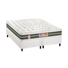 Cama Box King: Colchão Molas Castor Bonnel Silver Star Air + Base CRC 