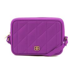 Bolsa Transversal Feminina Be Forever Glossy Rafitthy 13308, Roxo