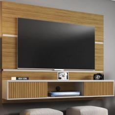 Painel para TV Até 60 Polegadas 2 Portas âmbar Cinamomo/Off White - Mó