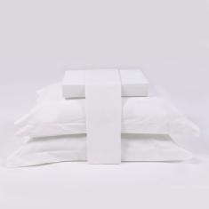 Jogo De Cama King 4pçs 100% Algodão Essential 200 Fios Niazi Branco