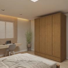 Guarda-roupa 4 Portas 3 Gavetas 100% Mdf Urbano