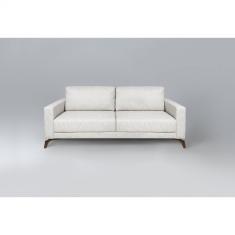 Sofá 2 Lugares 190cm Veludo Henry Sofani Bege/imbuia