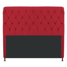 Cabeceira Estofada Cristal 140cm Casal Vermelho