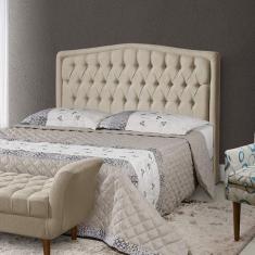 Cabeceira Queen Costa Rica Atraente Móveis Linho Bege