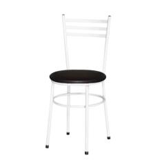 Cadeira Epoxi Branca Para Cozinha - Lamar Design, Marrom