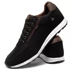 Tênis Masculino Sapatênis Casual Cadarço - MKSHOES, Preto, 42