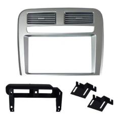 Moldura Painel 2DIN Fiat Punto 2008 a 2013 Prata