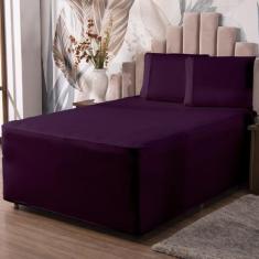 Jogo de Lençol Luva Solteiro Conjugada Veste Colchão e Box Malha 2 Peç