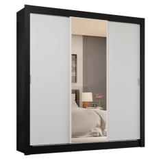 Guarda-roupa Casal 3 Portas de Correr com Espelho 4 Gavetas Sublime Plus Madesa