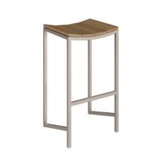 Banqueta Escama Sem Encosto - Olmo-champagne