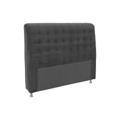 Cabeceira Cama Box Estofada Queen Queen Dama Plus Suede Cinza - Simbal