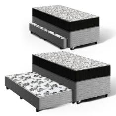 Cama Box com Colchão de Espuma D45 Ortobom Airtech 150 + Auxiliar de M