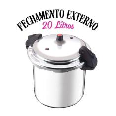 Panela De Pressão Alumínio Válvula De Controle 20 Litros