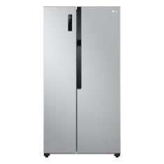 Geladeira LG Side By Side Frost Free Inverter 509L com Compressor Smart e Iluminação LED GC-B187PQAM Prata 220V