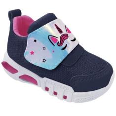 Tênis Led Infantil Mini Pé Menina Com Luz-Feminino