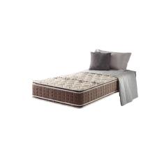 Colchão Solteiro King Orleans Espuma Dupla Face Pillow Top Marrom