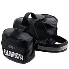 Peitoral para cães ESA Emotional Support com bolsa de sela removível, bolsa de transporte de viagem. 2 adesivos removíveis ESA Support K-9. Meça o cachorro antes de fazer o pedido. Feito por Doggie