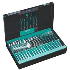 Tramontina 66962134 Faqueiro Aço Inox com Faca para Churrasco com 36 Peças, Prata
