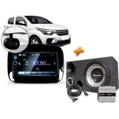 Multimídia Mp5 Fiat Mobi + Câmera + Moldura + Caixa Trio + Modulo Tara