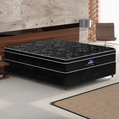 Cama Box Casal Colchão de Molas Ensacadas Pérola Negra Gazin 138x188x7