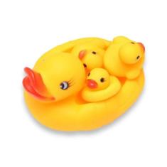 Patinho De Borracha Para Banho Kit Com 3 Unidades Pato Macio - BS7 COM